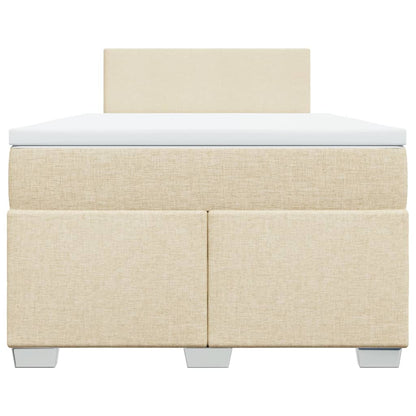 Giroletto a Molle con Materasso Crema 120x190 cm in Tessuto | homemem39