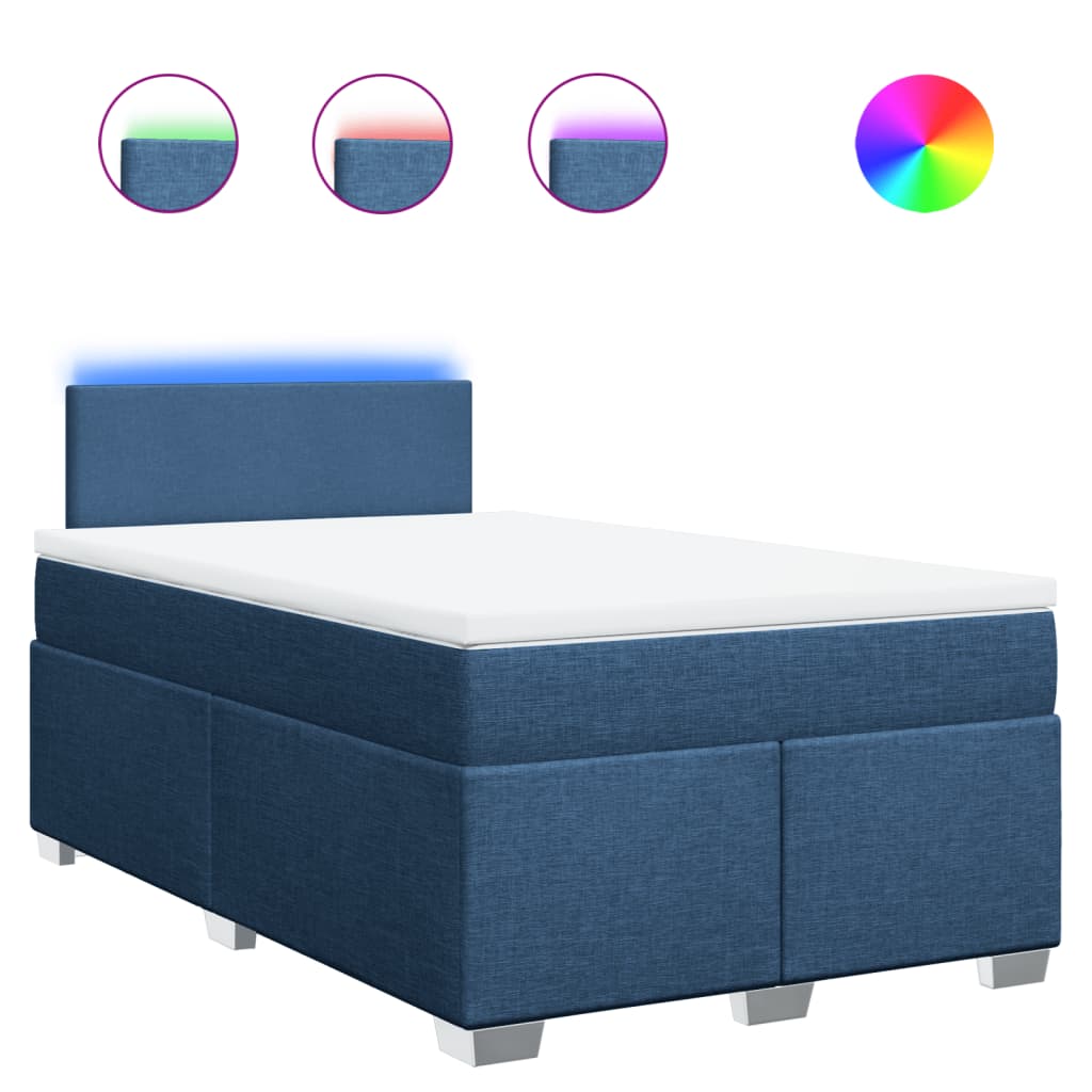 Giroletto a Molle con Materasso Blu 120x190 cm in Tessuto | homemem39