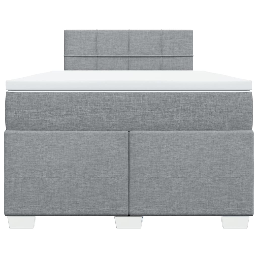Giroletto a Molle con Materasso Grigio Chiaro 120x190cm Tessuto | homemem39