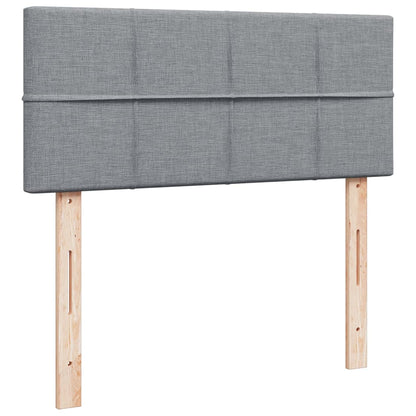Giroletto a Molle con Materasso Grigio Chiaro 120x190cm Tessuto | homemem39