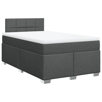 Giroletto a Molle con Materasso Grigio Scuro 120x190cm Tessuto | homemem39
