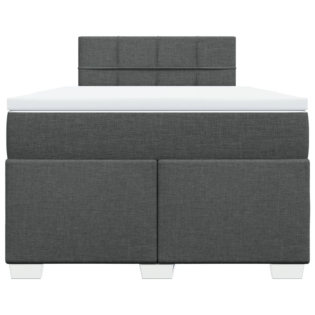 Giroletto a Molle con Materasso Grigio Scuro 120x190cm Tessuto | homemem39
