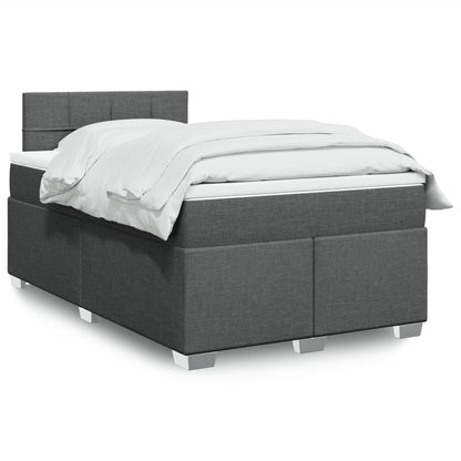Giroletto a Molle con Materasso Grigio Scuro 120x190cm Tessuto | homemem39