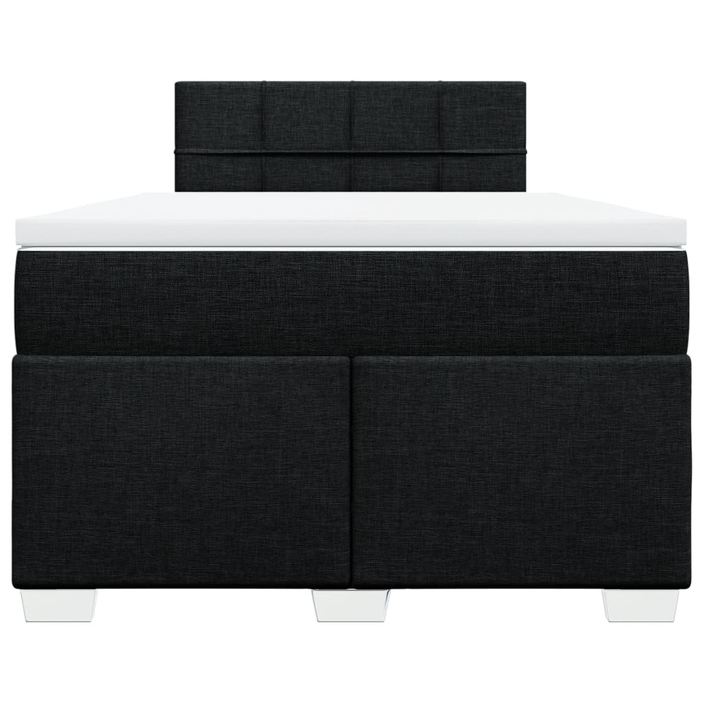 Giroletto a Molle con Materasso Nero 120x190 cm in Tessuto | homemem39