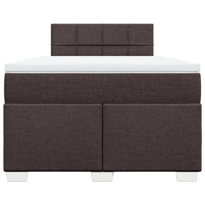 Giroletto a Molle con Materasso Marrone Scuro 120x190cm Tessuto | homemem39