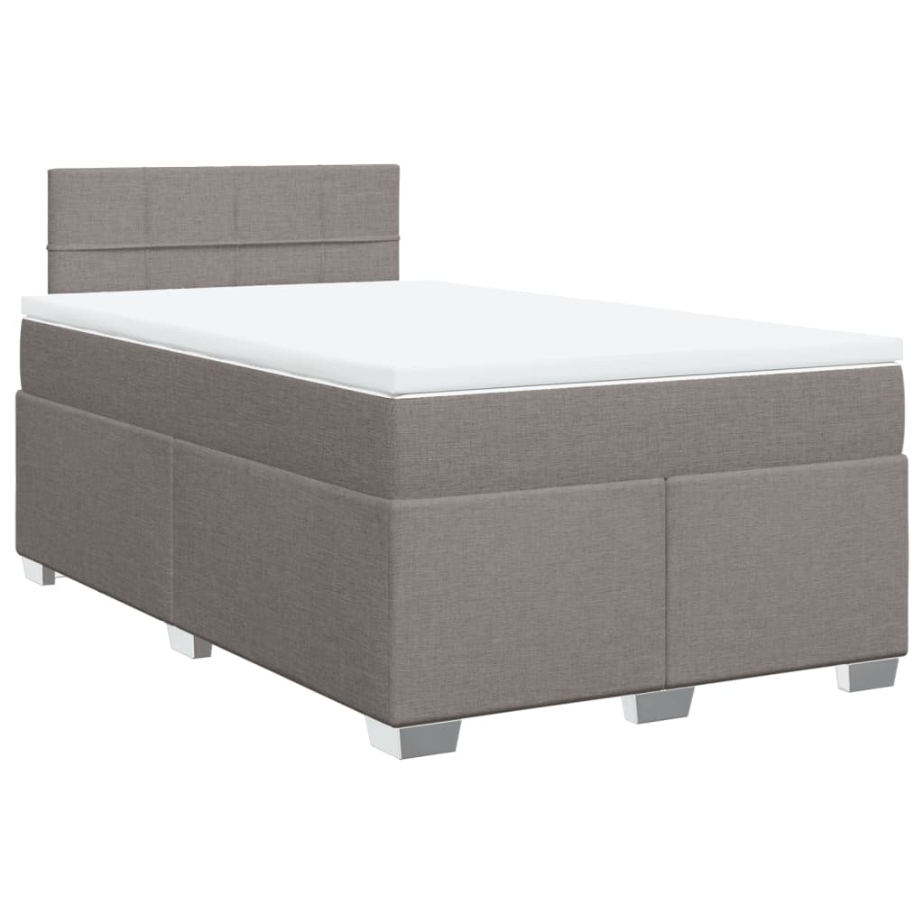 Giroletto a Molle con Materasso Tortora 120x190 cm in Tessuto | homemem39