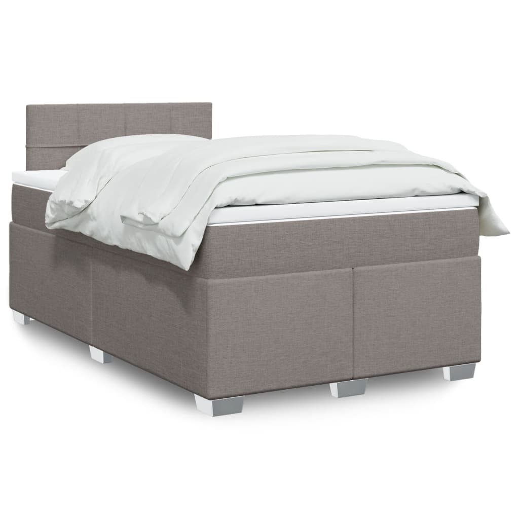 Giroletto a Molle con Materasso Tortora 120x190 cm in Tessuto | homemem39