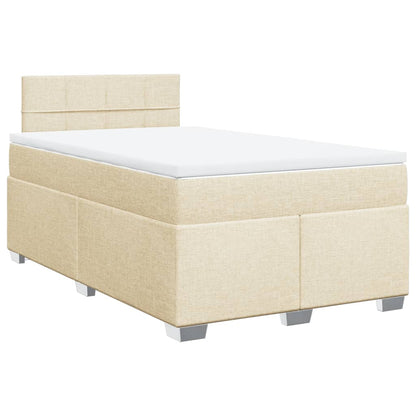 Giroletto a Molle con Materasso Crema 120x190 cm in Tessuto | homemem39