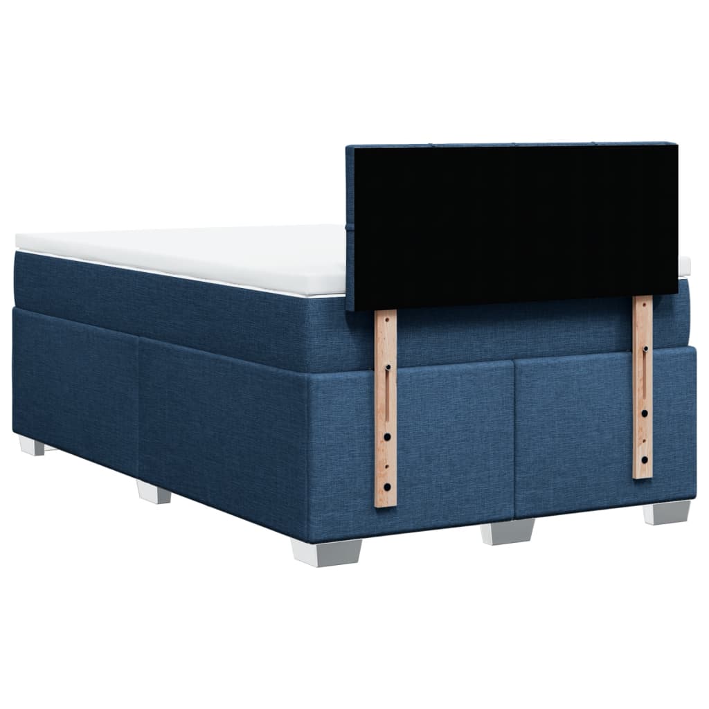 Giroletto a Molle con Materasso Blu 120x190 cm in Tessuto