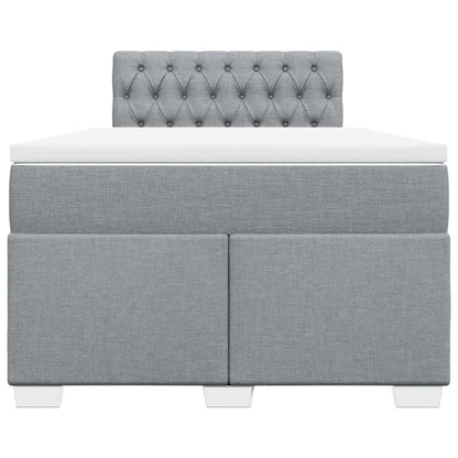 Giroletto a Molle con Materasso Grigio Chiaro 120x190cm Tessuto | homemem39