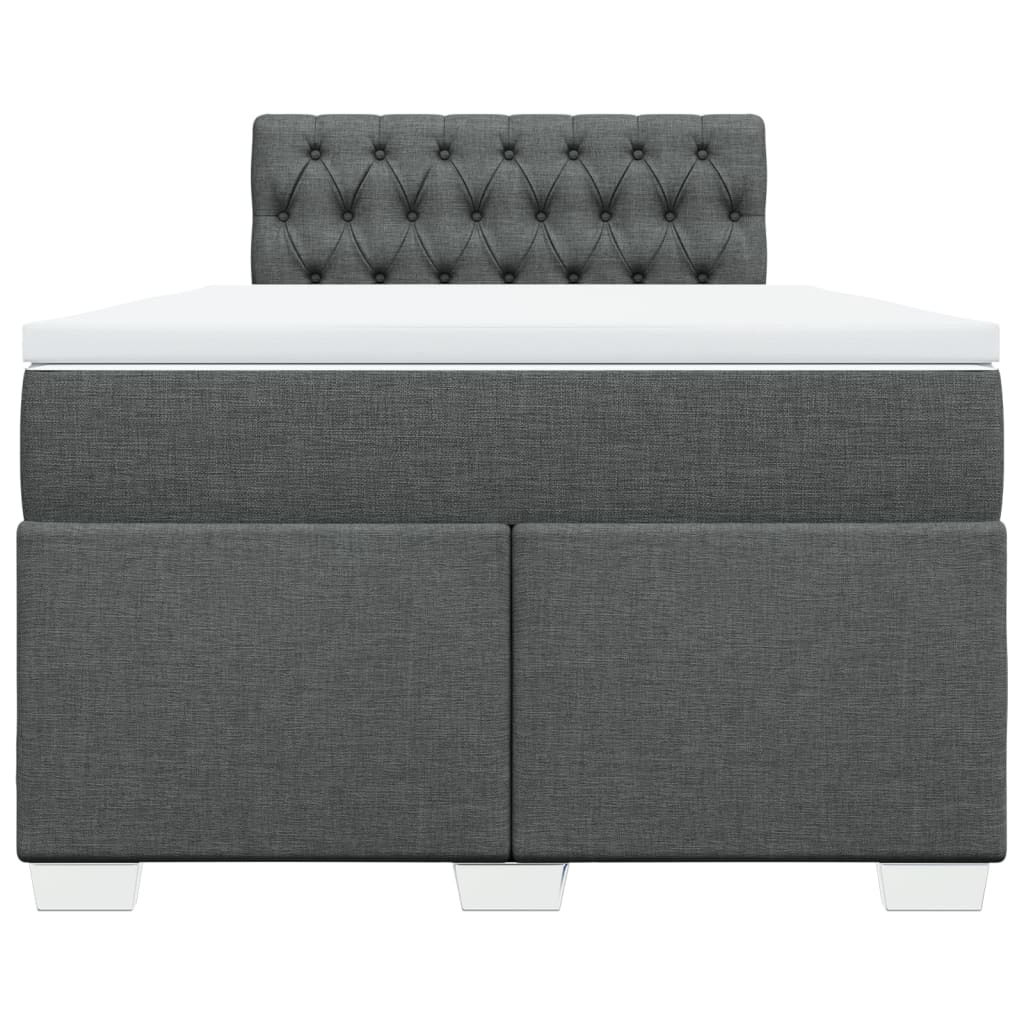 Giroletto a Molle con Materasso Grigio Scuro 120x190cm Tessuto | homemem39