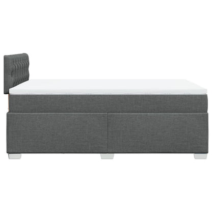Giroletto a Molle con Materasso Grigio Scuro 120x190cm Tessuto | homemem39