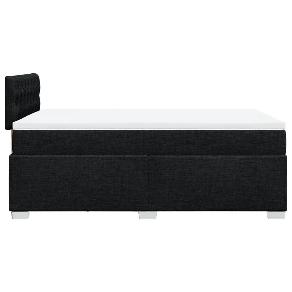 Giroletto a Molle con Materasso Nero 120x190 cm in Tessuto | homemem39