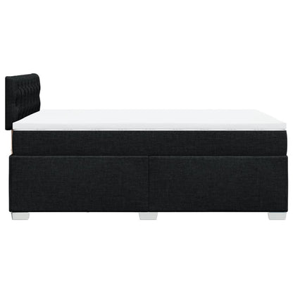Giroletto a Molle con Materasso Nero 120x190 cm in Tessuto | homemem39