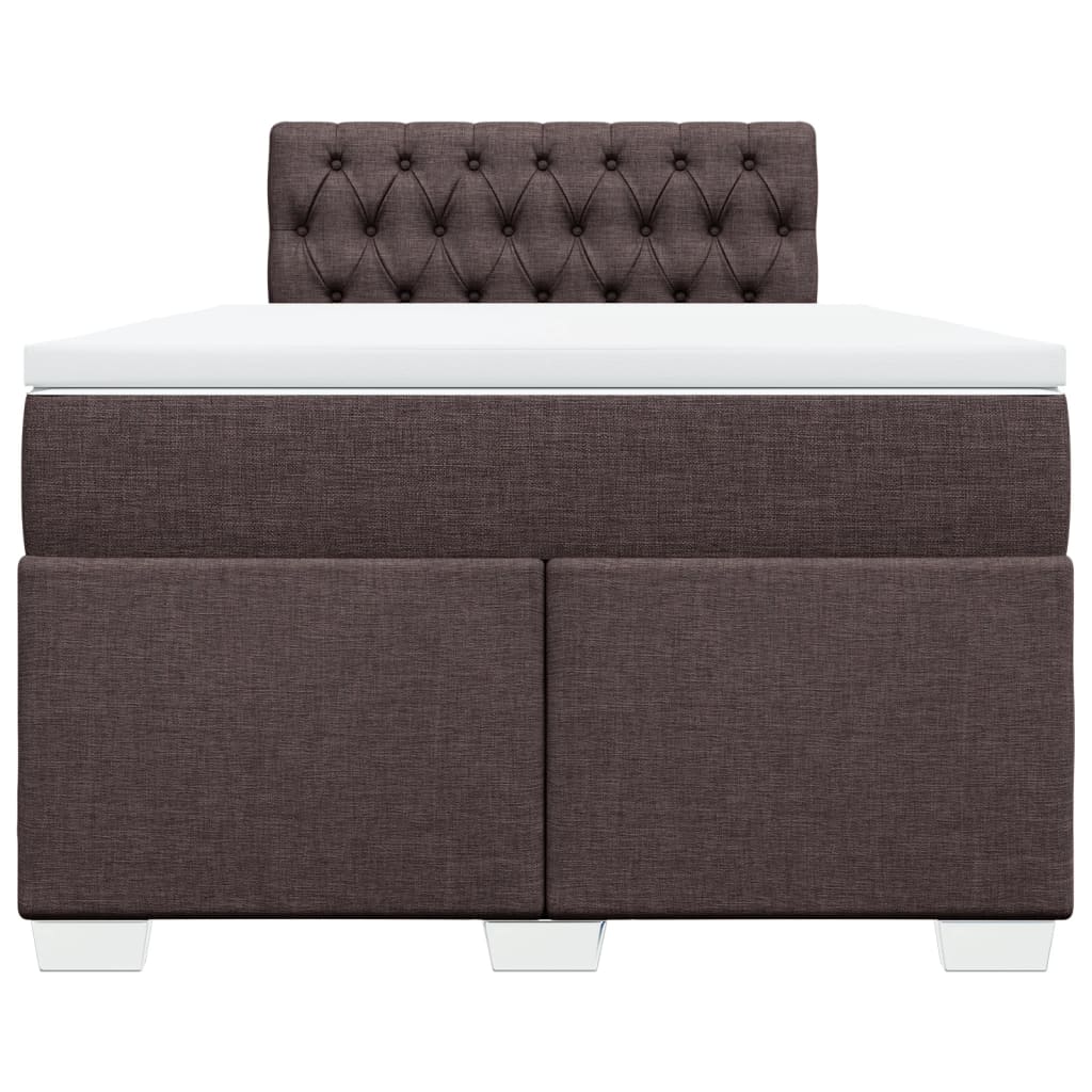 Giroletto a Molle con Materasso Marrone Scuro 120x190cm Tessuto | homemem39