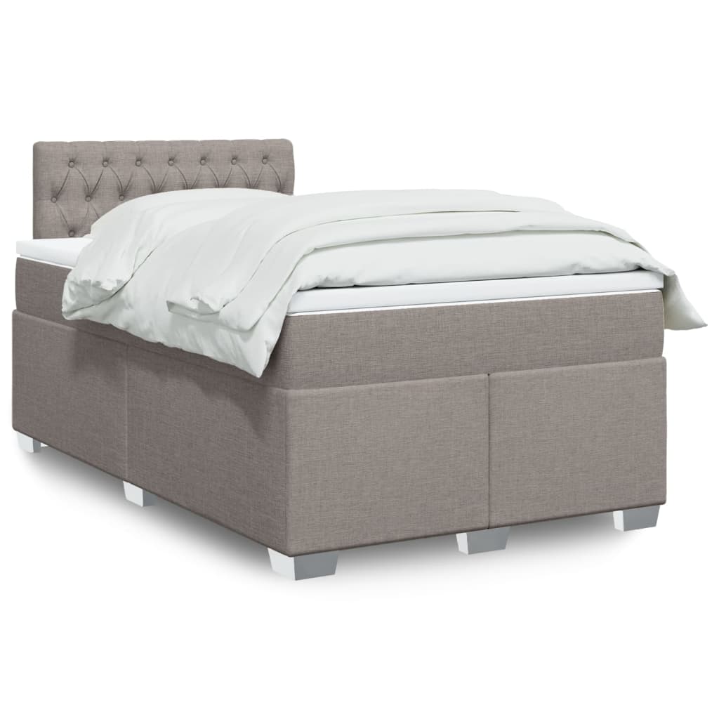 Giroletto a Molle con Materasso Tortora 120x190 cm in Tessuto | homemem39