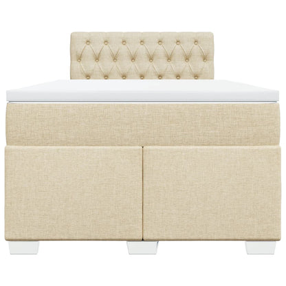 Giroletto a Molle con Materasso Crema 120x190 cm in Tessuto | homemem39