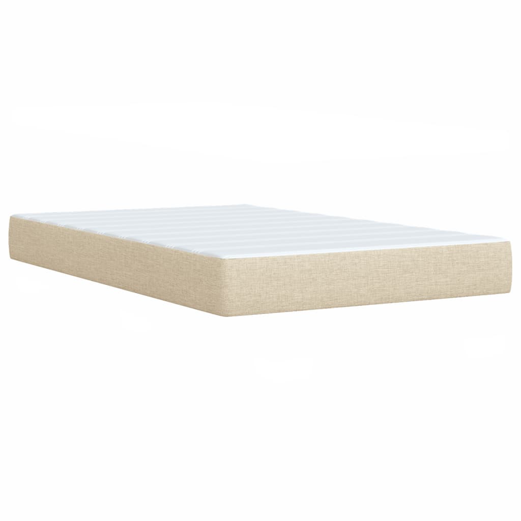 Giroletto a Molle con Materasso Crema 120x190 cm in Tessuto | homemem39