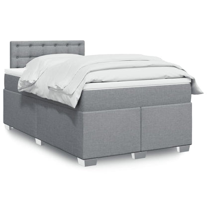 Giroletto a Molle con Materasso Grigio Chiaro 120x190cm Tessuto | homemem39