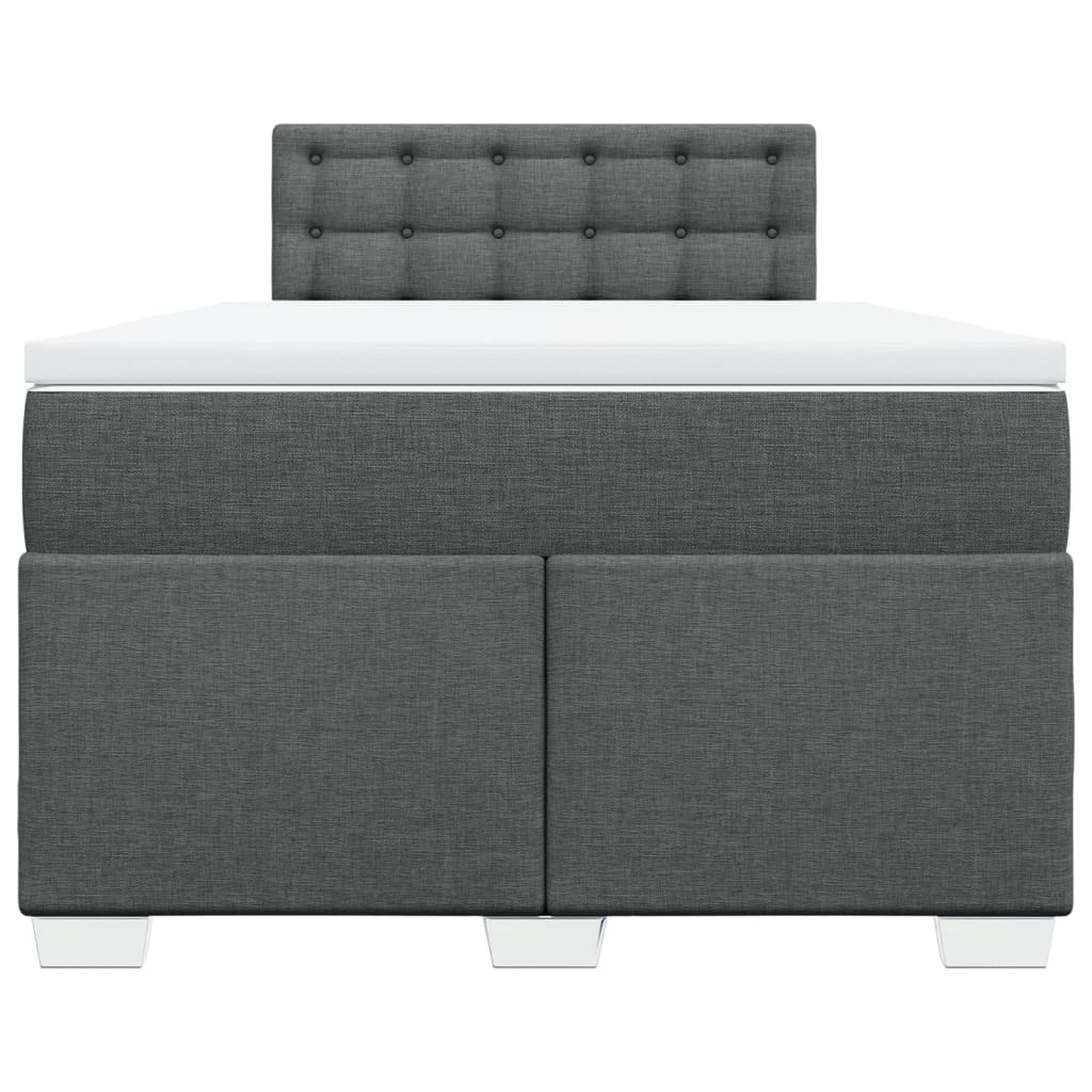 Giroletto a Molle con Materasso Grigio Scuro 120x190cm Tessuto | homemem39