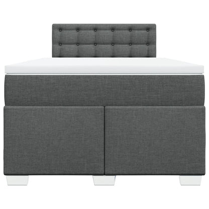 Giroletto a Molle con Materasso Grigio Scuro 120x190cm Tessuto | homemem39