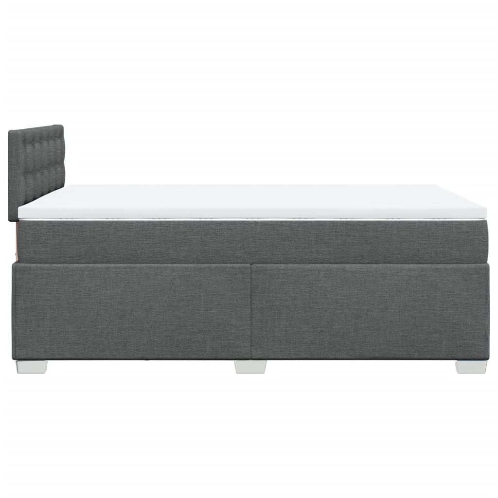 Giroletto a Molle con Materasso Grigio Scuro 120x190cm Tessuto | homemem39