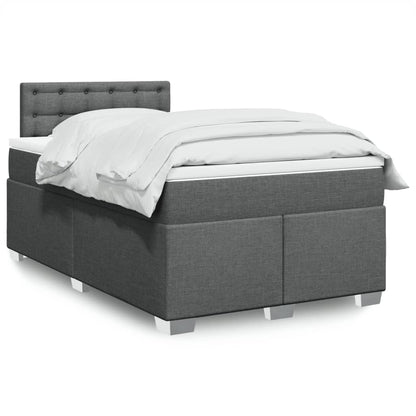 Giroletto a Molle con Materasso Grigio Scuro 120x190cm Tessuto | homemem39