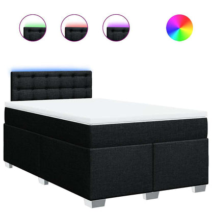 Giroletto a Molle con Materasso Nero 120x190 cm in Tessuto | homemem39