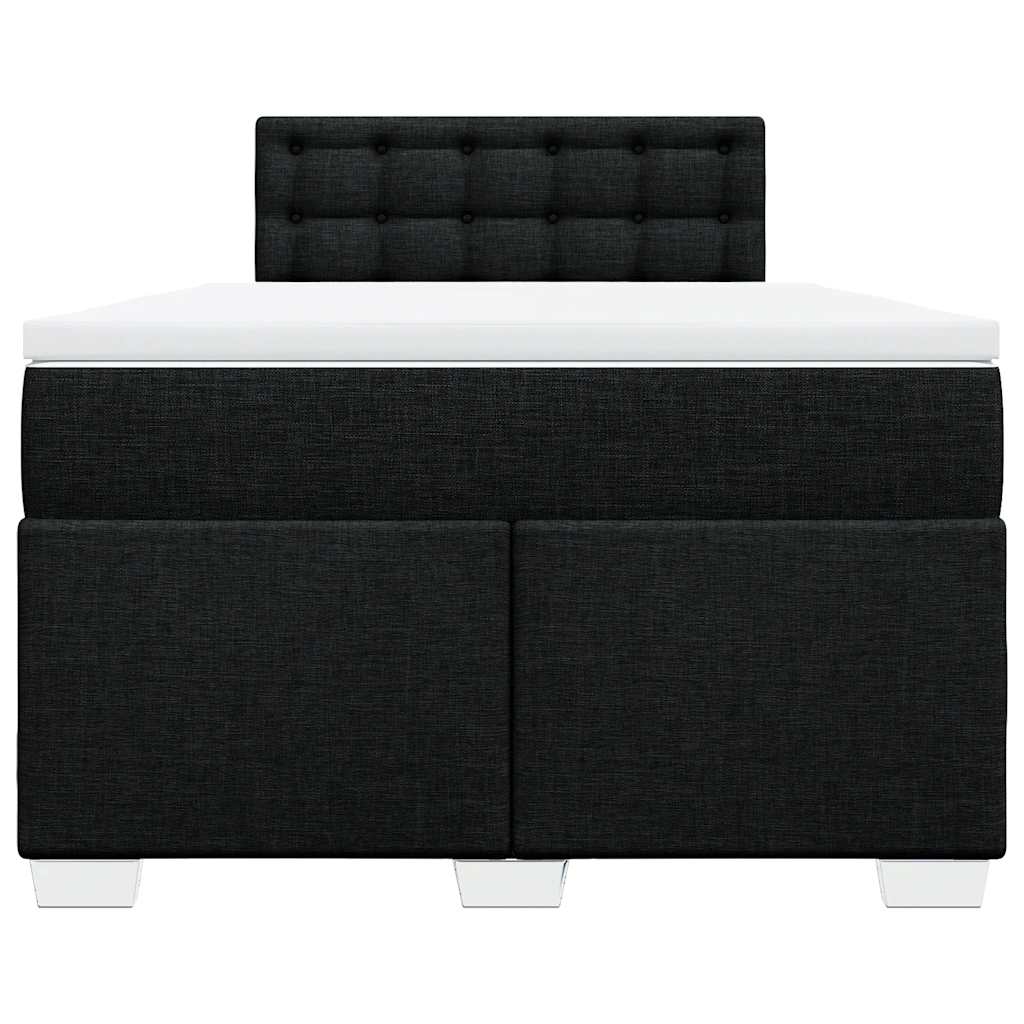 Giroletto a Molle con Materasso Nero 120x190 cm in Tessuto | homemem39