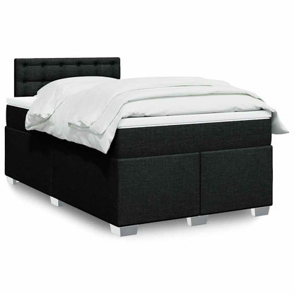Giroletto a Molle con Materasso Nero 120x190 cm in Tessuto | homemem39