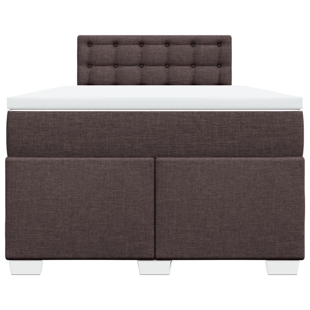 Giroletto a Molle con Materasso Marrone Scuro 120x190cm Tessuto | homemem39