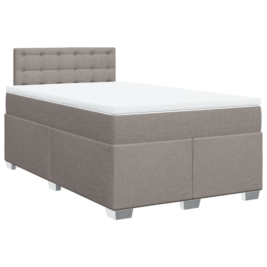 Giroletto a Molle con Materasso Tortora 120x190 cm in Tessuto