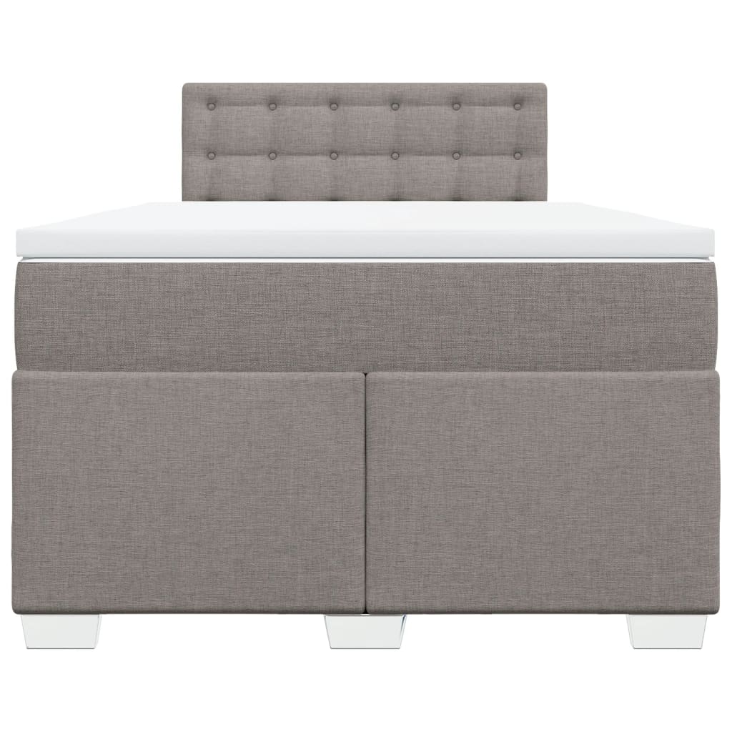 Giroletto a Molle con Materasso Tortora 120x190 cm in Tessuto