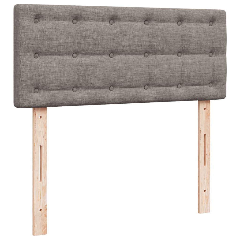 Giroletto a Molle con Materasso Tortora 120x190 cm in Tessuto