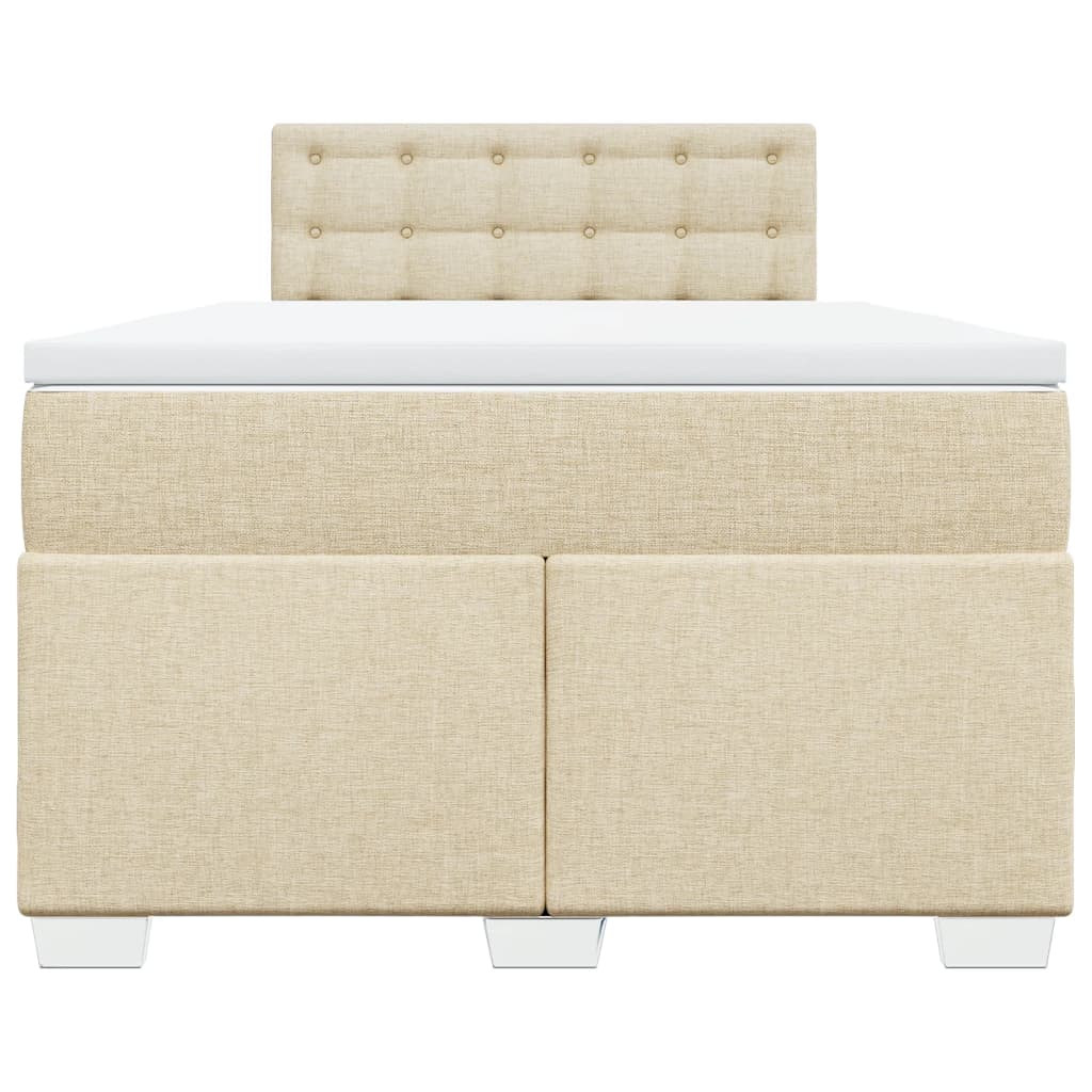 Giroletto a Molle con Materasso Crema 120x190 cm in Tessuto | homemem39