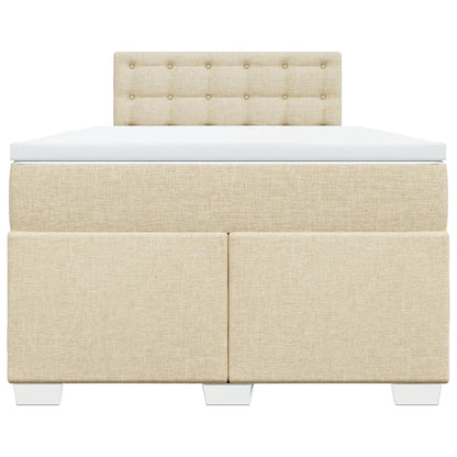 Giroletto a Molle con Materasso Crema 120x190 cm in Tessuto | homemem39