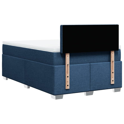 Giroletto a Molle con Materasso Blu 120x190 cm in Tessuto