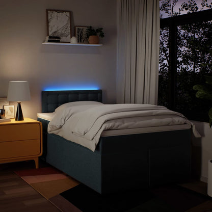 Giroletto a Molle con Materasso Blu 120x190 cm in Tessuto | homemem39