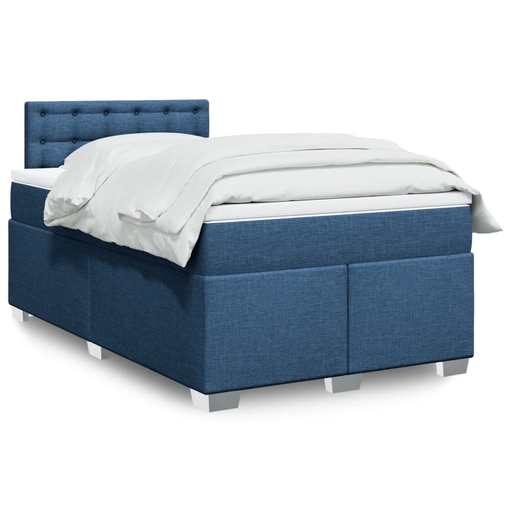 Giroletto a Molle con Materasso Blu 120x190 cm in Tessuto | homemem39