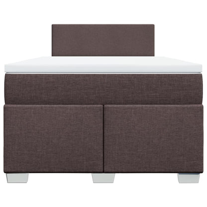 Giroletto a Molle con Materasso Marrone Scuro 120x200cm Tessuto | homemem39