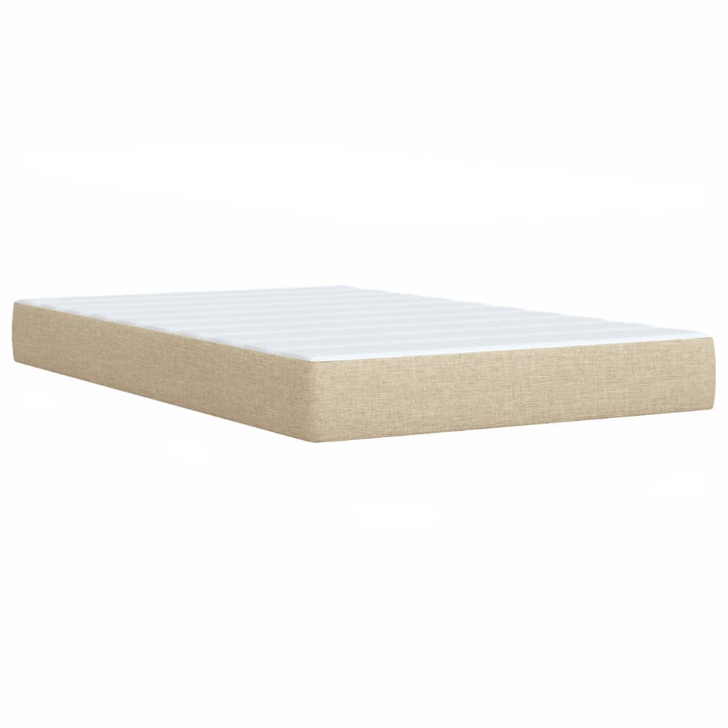 Giroletto a Molle con Materasso Crema 120x200 cm in Tessuto | homemem39