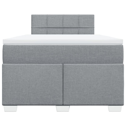 Giroletto a Molle con Materasso Grigio Chiaro 120x200cm Tessuto