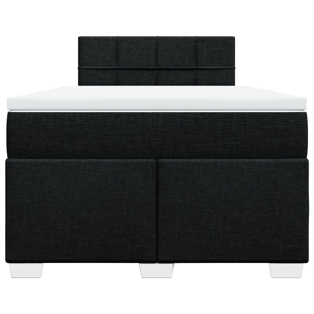 Giroletto a Molle con Materasso Nero 120x200 cm in Tessuto | homemem39