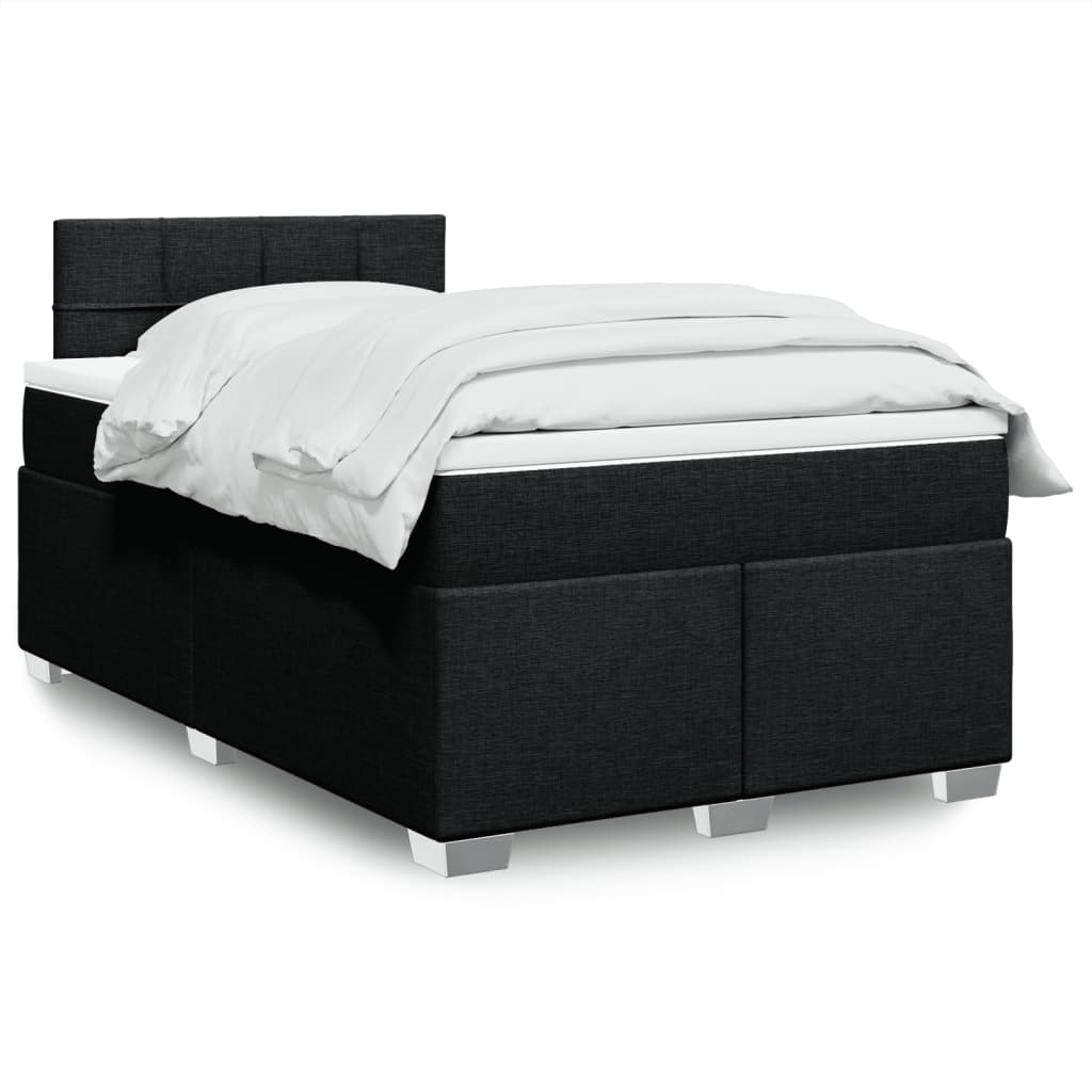 Giroletto a Molle con Materasso Nero 120x200 cm in Tessuto | homemem39