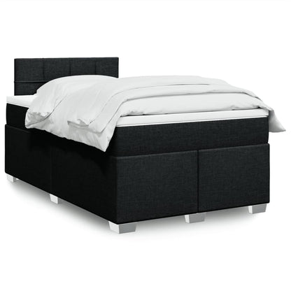 Giroletto a Molle con Materasso Nero 120x200 cm in Tessuto | homemem39