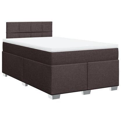Giroletto a Molle con Materasso Marrone Scuro 120x200cm Tessuto | homemem39