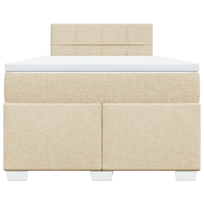 Giroletto a Molle con Materasso Crema 120x200 cm in Tessuto | homemem39
