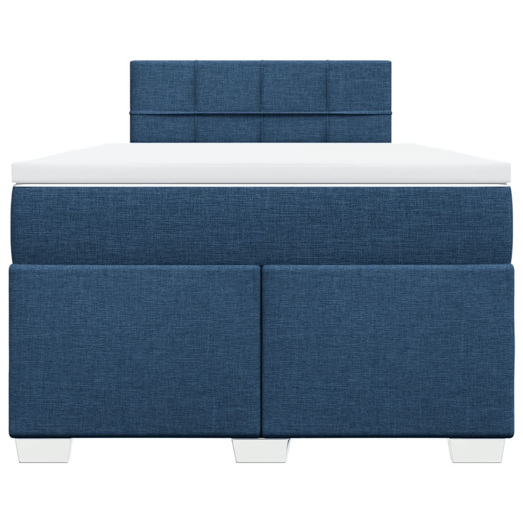 Giroletto a Molle con Materasso Blu 120x200 cm in Tessuto