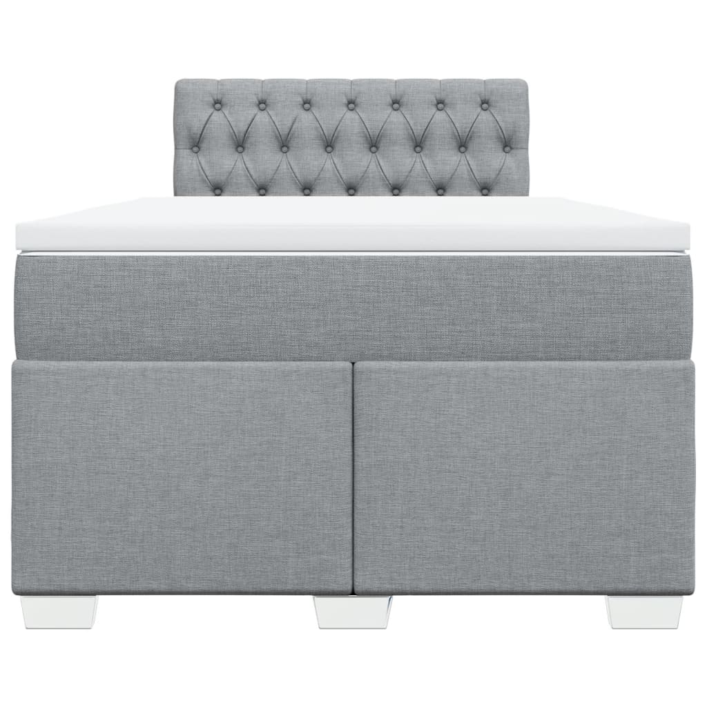 Giroletto a Molle con Materasso Grigio Chiaro 120x200cm Tessuto | homemem39