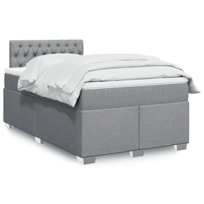 Giroletto a Molle con Materasso Grigio Chiaro 120x200cm Tessuto | homemem39